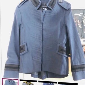 Zara NWT Navy Military Style Jacket. Lots of unique details